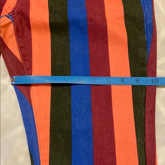 Striped Bell Bottom Jeans. NWOT - Picture 6 of 8